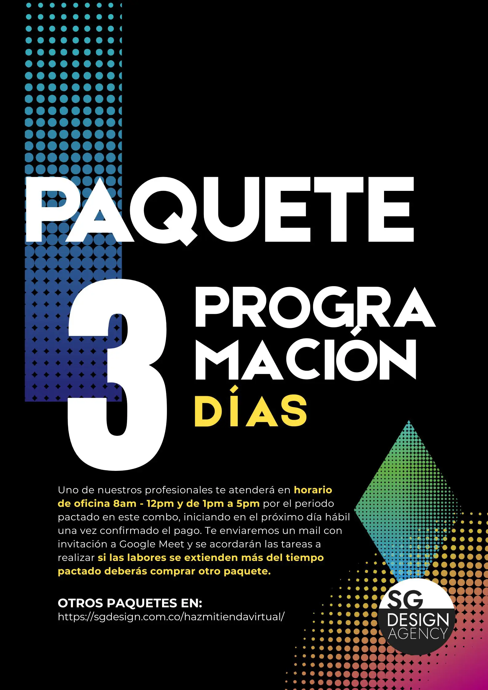 paquete de 3 días